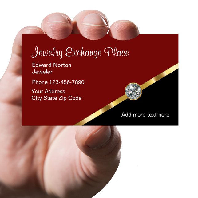 Classy Jewelry Jeweler Business Cards (Creator Uploaded)
