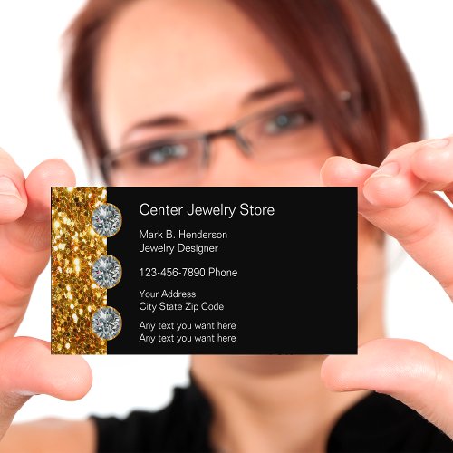 Classy Jewelry Store Business Card