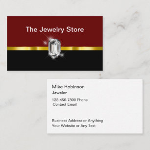 Classy Jewelry Store Glitzy Business Cards