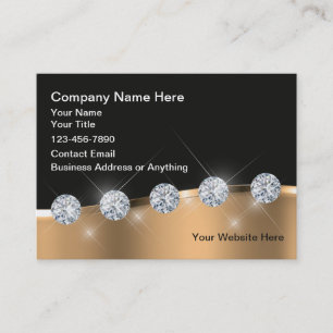 Classy Jewelry Theme Bling Business Cards