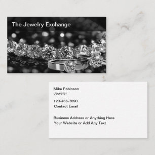 Classy Jewelry Theme Business Cards Design