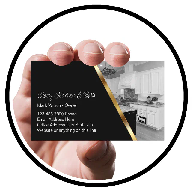 Kitchen Business Card Examples Classy Kitchen And Bath Remodeling Business Card | Zazzle