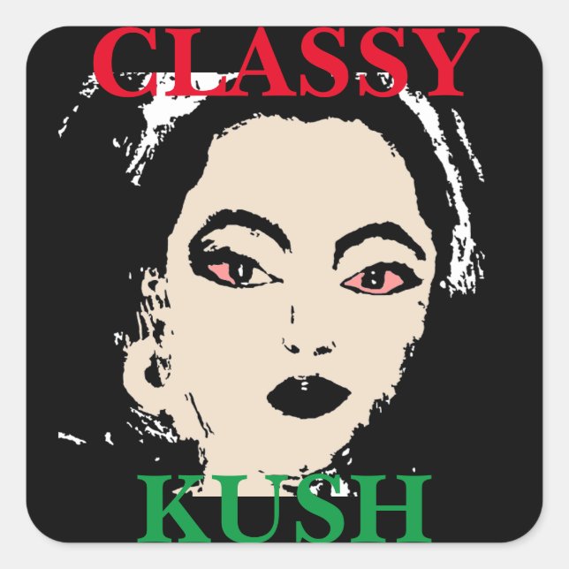 CLASSY KUSH SQUARE STICKER (Front)