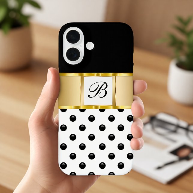 Classy Ladies Girls Monogram Bling Case-Mate iPhone Case (Creator Uploaded)
