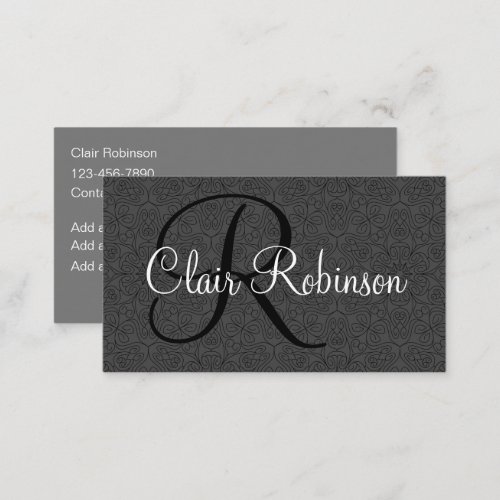 Classy Ladies Monogram Business Cards Design