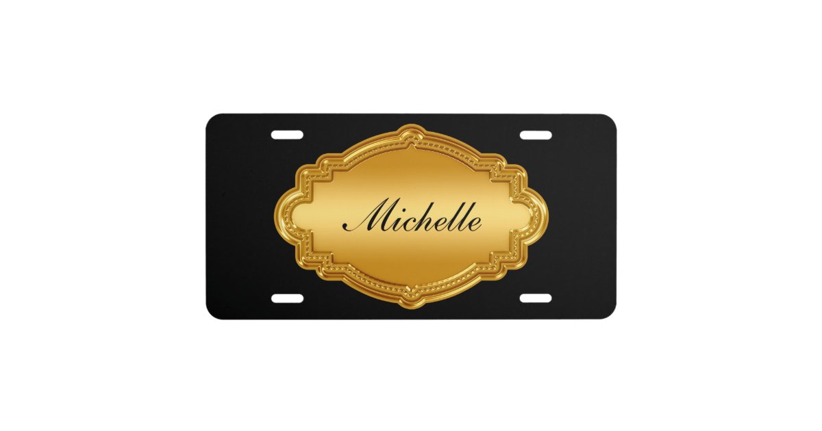 classy-ladies-monogram-license-plate-zazzle