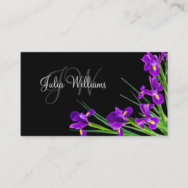 Classy Ladies Monogram Style Business Card (Front)