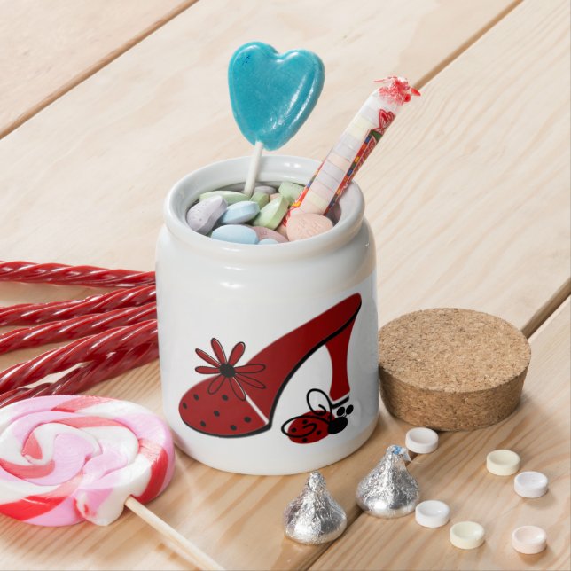 Classy Ladybug  Candy Jar (In Situ)
