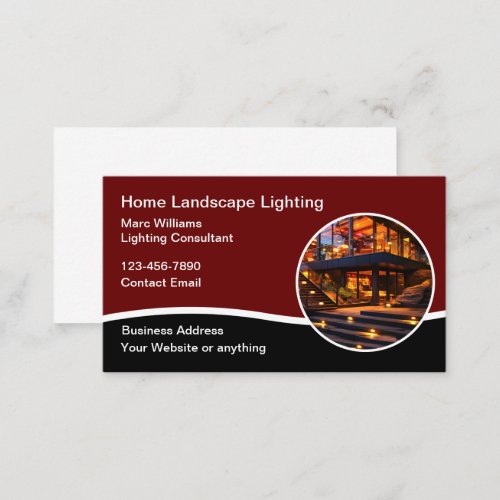 Classy Landscape Lighting Business Cards