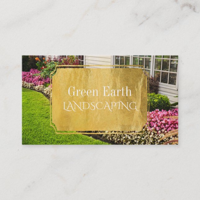 Classy Landscaping Business Cards (Front)