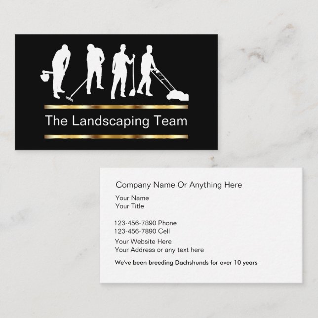 Classy Landscaping Lawn Service  Business Card (Front/Back)