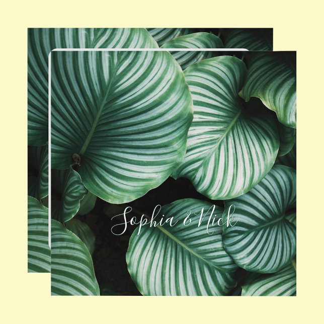 Classy Large Leaf Design, Name(s), Message (Creator Uploaded)