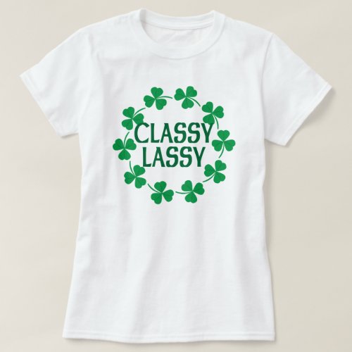 Classy Lassy Shamrocks T_shirt