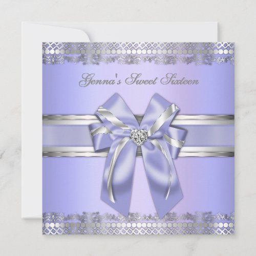 Classy Lavender and Silver Invite