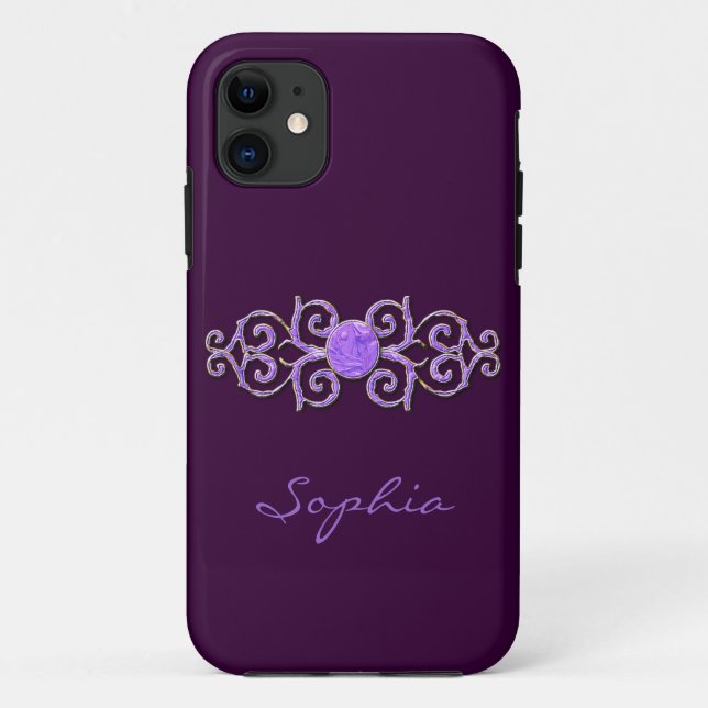 Classy Lavender Crystal Look I Phone 5 Case (Back)