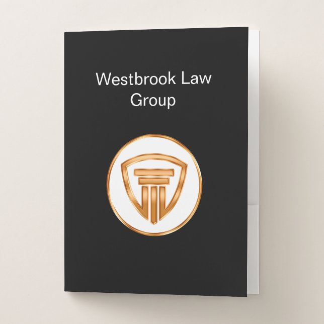 Classy Law Office Professional Presentation Folder (Front)