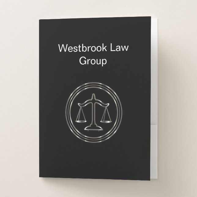 Classy Law Office Professional Presentation Folder (Front)