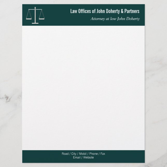 Classy LAW OFFICES | Perfect Letterhead (Front)