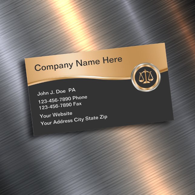 Classy Lawyer Attorney Office Business Card Magnet (Creator Uploaded)