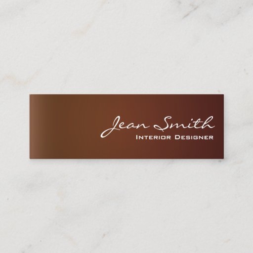 Customizable Classy Leather Interior Design Mini Business Card