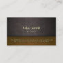 Classy Leather & Wood Actuary Business Card