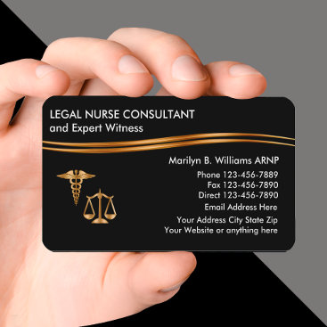 Classy Legal Nurse Practitioner Business Card