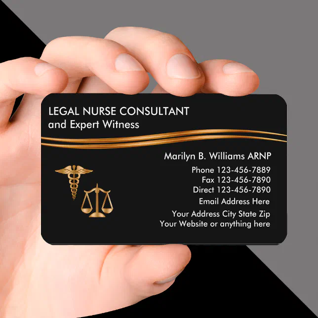 Classy Legal Nurse Practitioner Business Card Zazzle
