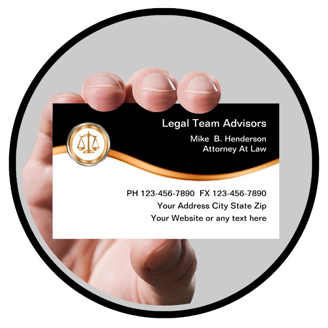 Classy Legal Team Attorney Business Cards (Creator Uploaded)