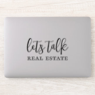 Classy Let's Talk Real Estate Promotional  Sticker