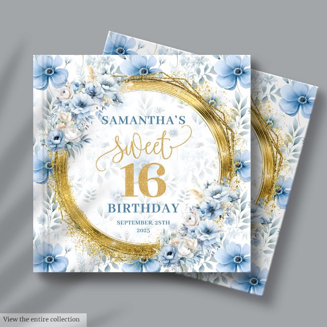 Classy Light Blue Sweet Sixteen Guest Memory Album Guest Book (Classy Light Blue Sweet Sixteen Guest Memory Album)