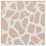 Classy Light Brown Giraffe Print Monogram and Name Fabric