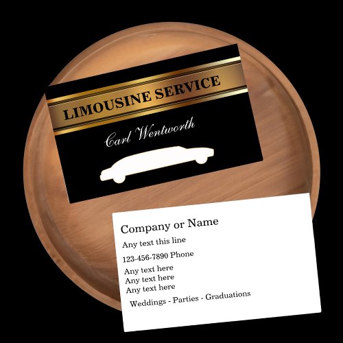 Classy Limo Driver Business Cards