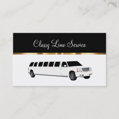 Classy Limousine Rental Driver Business Card