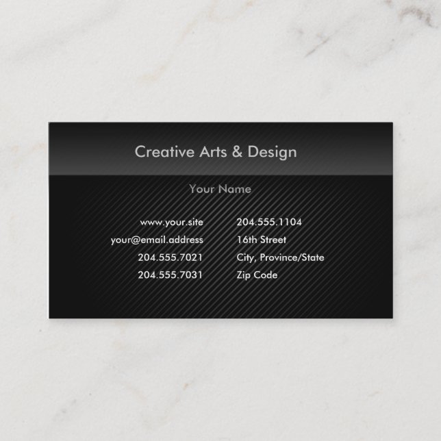 Classy Lines Business Card (Front)