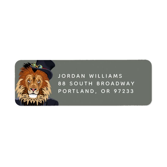 Classy Lion | Add Your Name Label (Front)