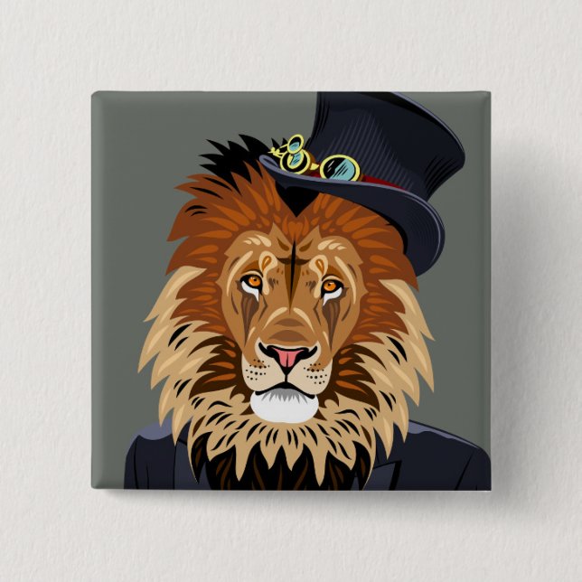 Classy Lion Button (Front)