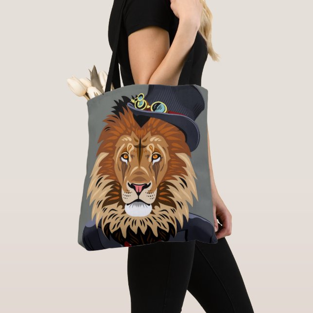 Classy Lion Tote Bag (Close Up)