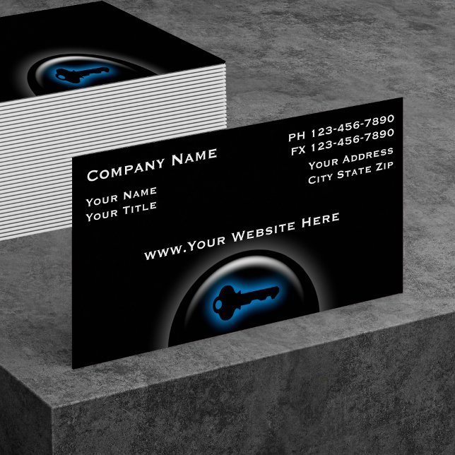Classy Locksmith Business Cards (Creator Uploaded)