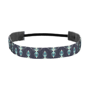 Classy Look of Blue Gems with Glowing Light Athletic Headband