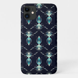Classy Look of Blue Gems with Glowing Light iPhone 11 Case