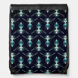 Classy Look of Blue Gems with Glowing Light Drawstring Bag