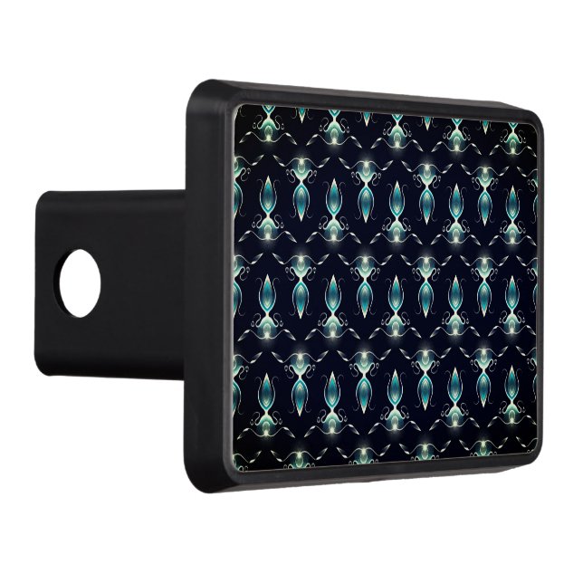Classy Look of Blue Gems with Glowing Light Hitch Cover (Right)