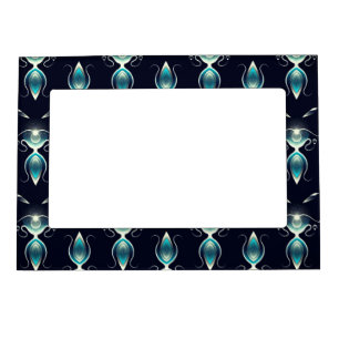 Classy Look of Blue Gems with Glowing Light Magnetic Frame