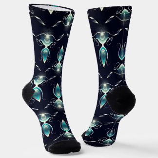 Classy Look of Blue Gems with Glowing Light Socks