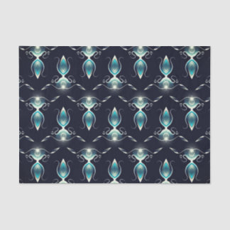 Classy Look of Blue Gems with Glowing Light Tissue Paper