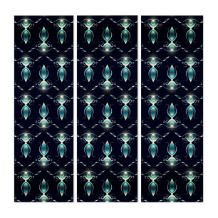 Classy Look of Blue Gems with Glowing Light Triptych