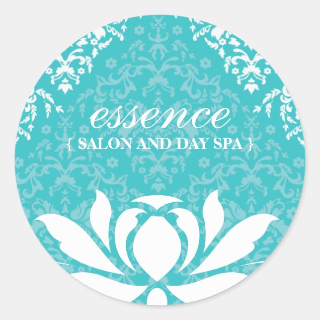 Classy Lotus Flower and Day Spa Sticker (Front)