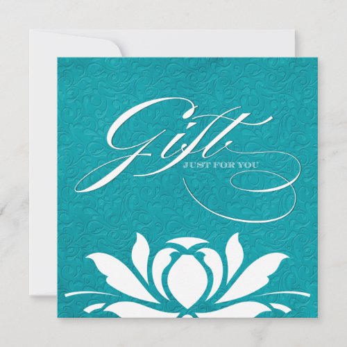 Classy Lotus Gift Certificate Invite