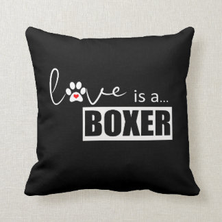 Classy Love is a Boxer Throw Pillow
