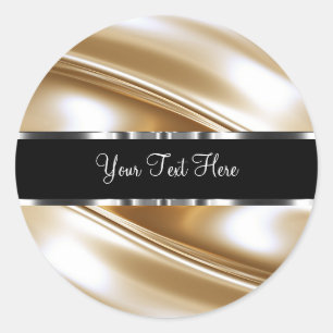 Classy Lux Sticker Labels Gold Metallic